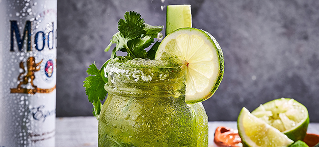 Green Rimmed Mexican Beer Mugs