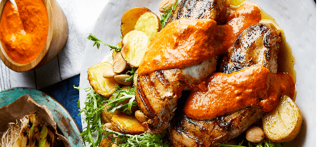 ラ・サ 3.6/チキン4kg◯● arcocotページ●◯ Chicken Breast with Romesco sauce Recipe | Giant Eagle | Because
