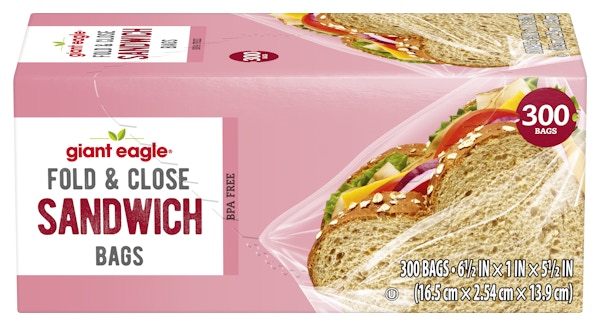 Hefty Press to Close Plastic Bags for Food Storage, XL Sandwich