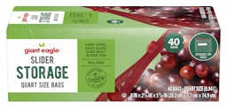 Hefty Quart Freezer Storage Slider Bags - 35ct