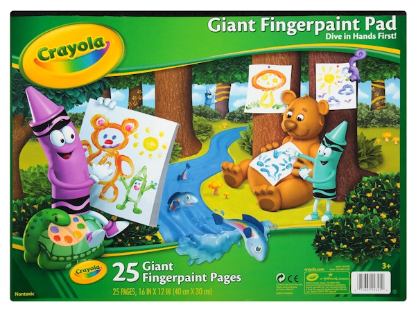 Crayola Fingerpaint Pad, Giant - 25 fingerpaint pages