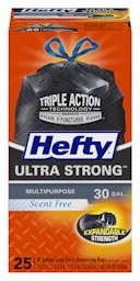  Hefty Small Garbage Bags, Flap Tie, Clean Burst Scent, 4  Gallon, 26 Count : Health & Household