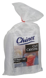 Chinet Cut Crystal Plastic Cups, 9 Oz, 25 Ct 