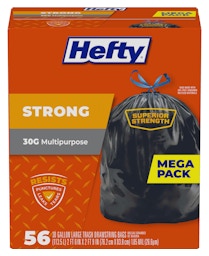 Hefty Flap Tie Small Trash Bags 4 Gal., 30 Ct., Trash Bags, Household