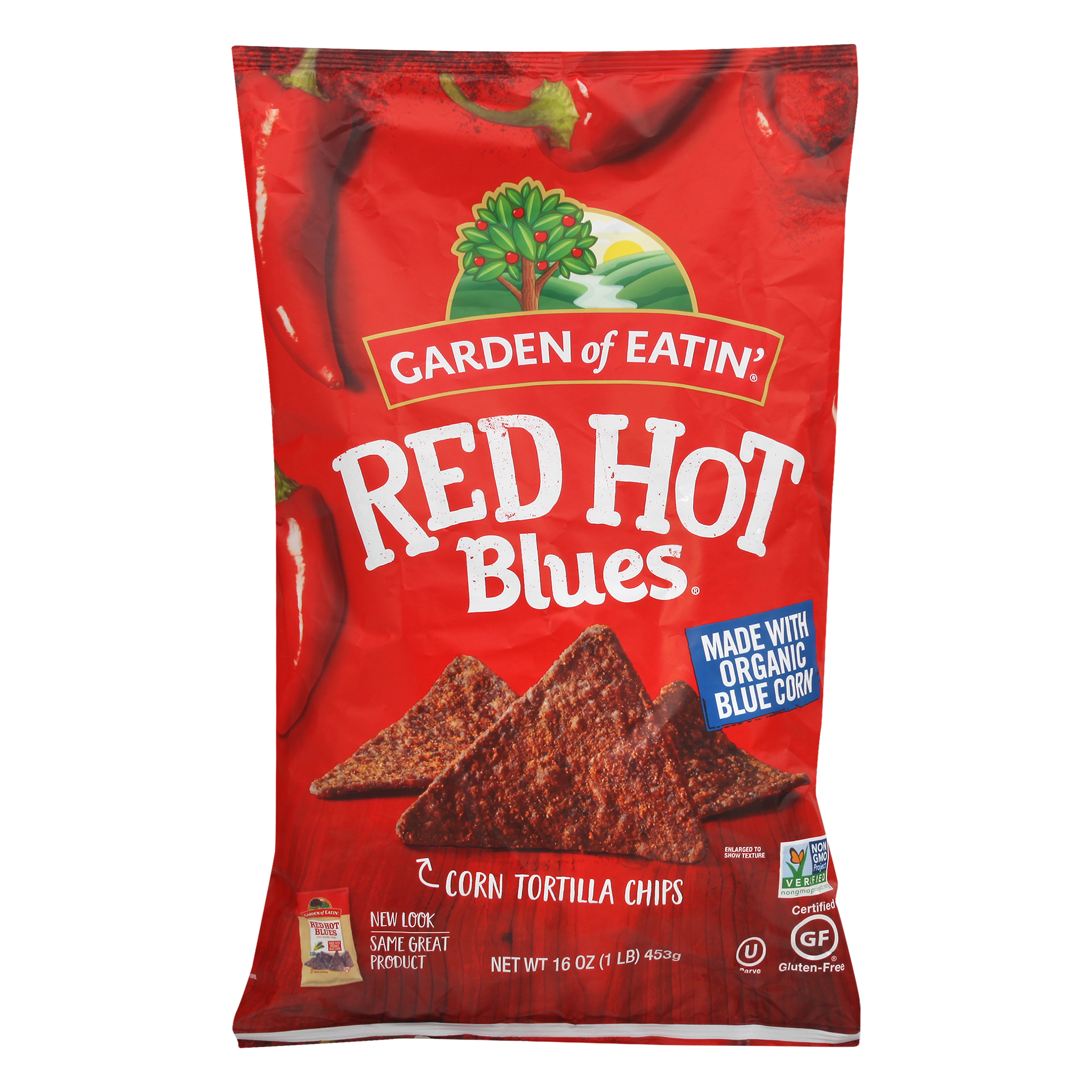 Garden Of Eatin' Corn Tortilla Chips, Red Hot Blues