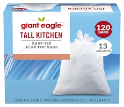 Great Value Strong Flex Tall Kitchen Drawstring Trash Bags, Fresh Cotton,  13 Gallon, 45 Count