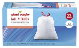 Great Value Clear Recycling Tall Kitchen Trash Bags, 13 Gallon, 20 Bags  (Drawstring)