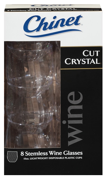 Chinet Disposable Cut Crystal Cups - 9 Ounce, 50 Count
