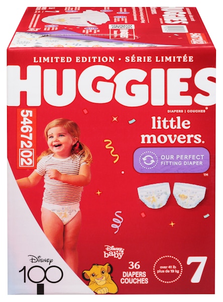 Huggies Little Movers Disney Size 7 Diapers 41+ lbs
