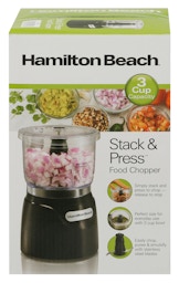 Hamilton Beach Stack & Press 3-Cup Food Chopper - Black