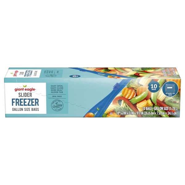 Giant Eagle Slider Freezer Gallon Size Bags, 10 Count at Select a