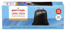 Giant Flextra Outdoor Drawstring Trash Bags Large 30 Gallon