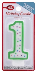 number 1 birthday candles