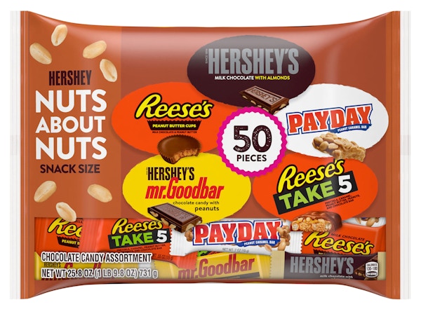  HERSHEY'S Assorted Flavored, 25.8 oz (60 count