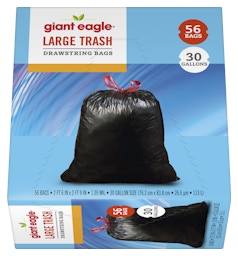 Hefty Strong Multipurpose Large Black Trash Bags, 30 Gallon, 56 Count 