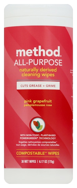 Method Cleaning Wipes, Naturally Derived, Pink Grapefruit, All-Purpose at  Select a Store, Neighborhood Grocery Store & Pharmacy